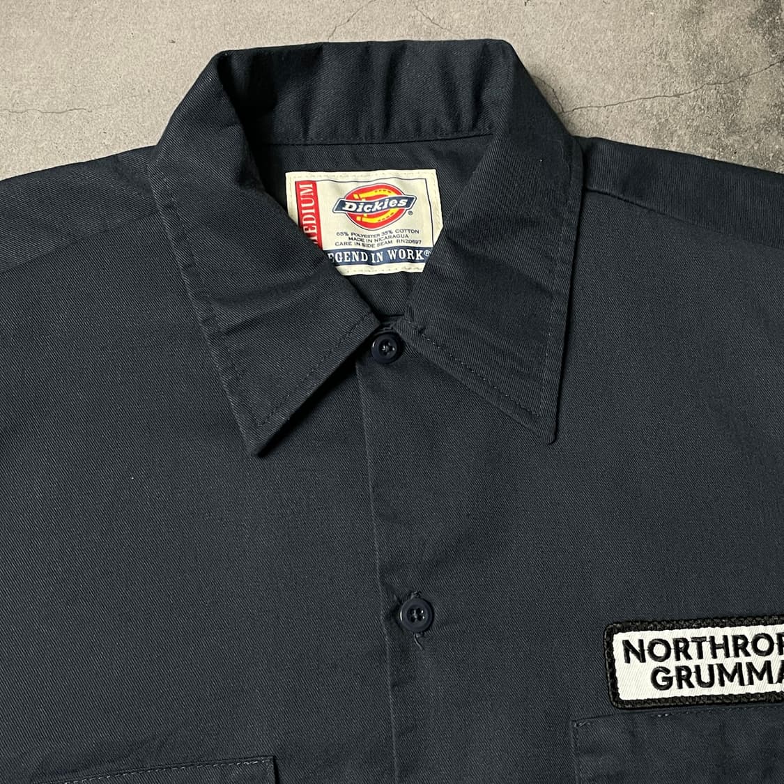 DICKIES 디키즈 빈티지 네이비 반팔 워크 셔츠 A00928 상품이미지2