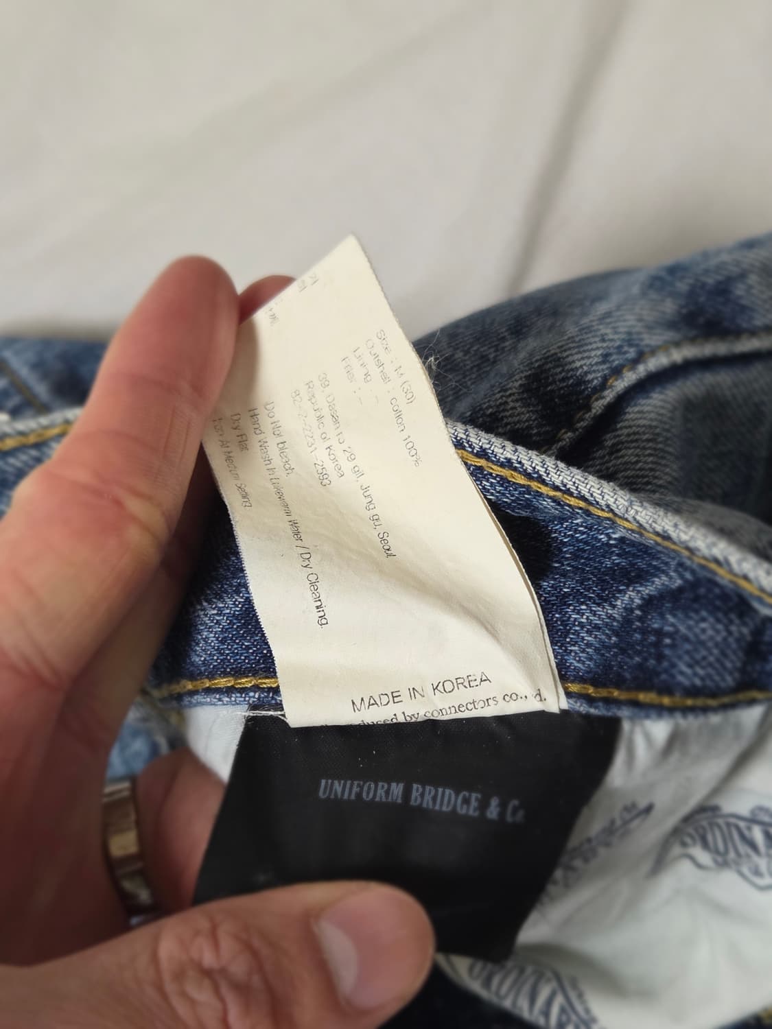 유니폼브릿지 레귤러핏 중청 데님 30 상품이미지6