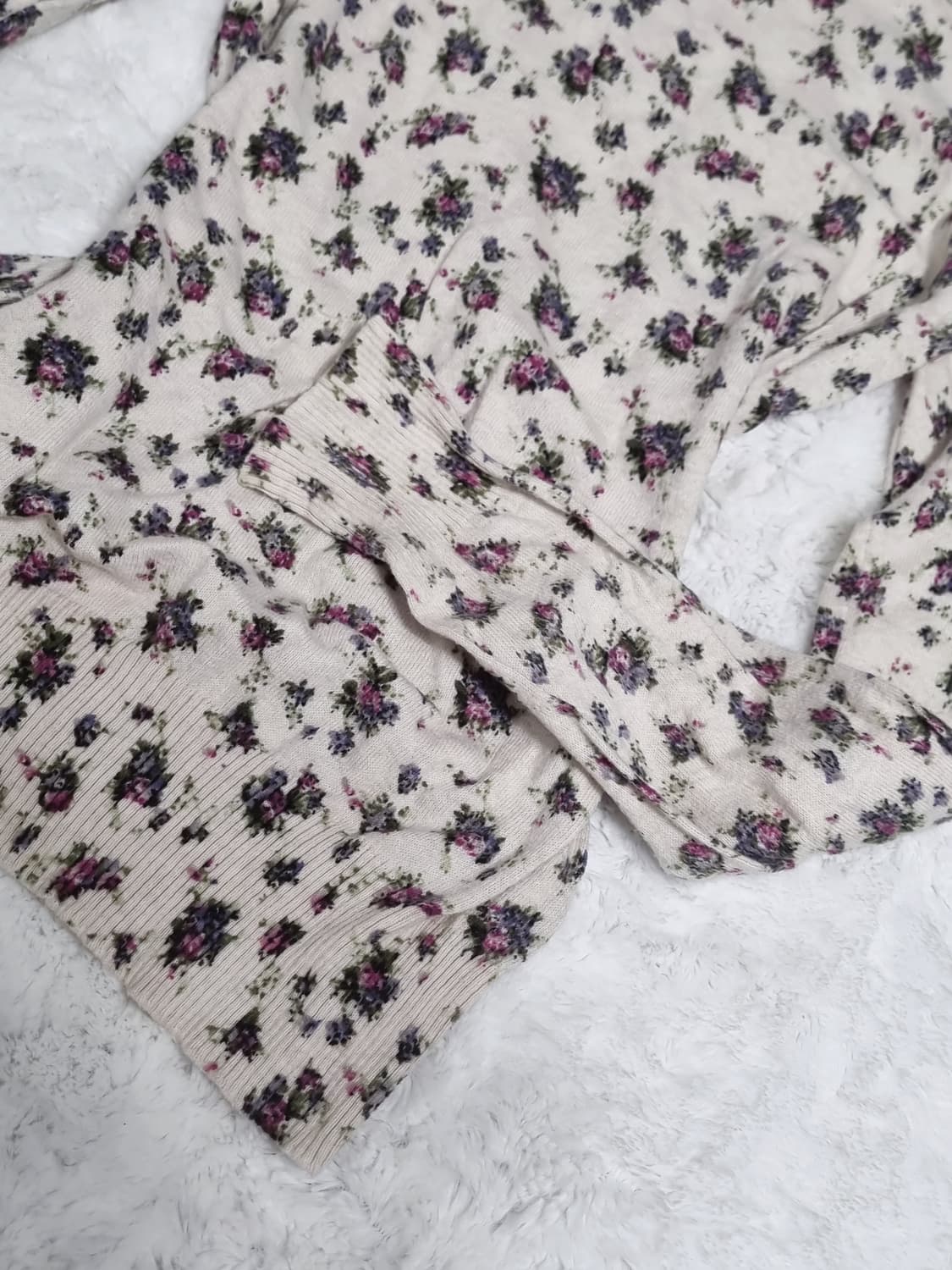 일본 빈티지 일브 플로럴 가디건 모리걸 상품이미지7