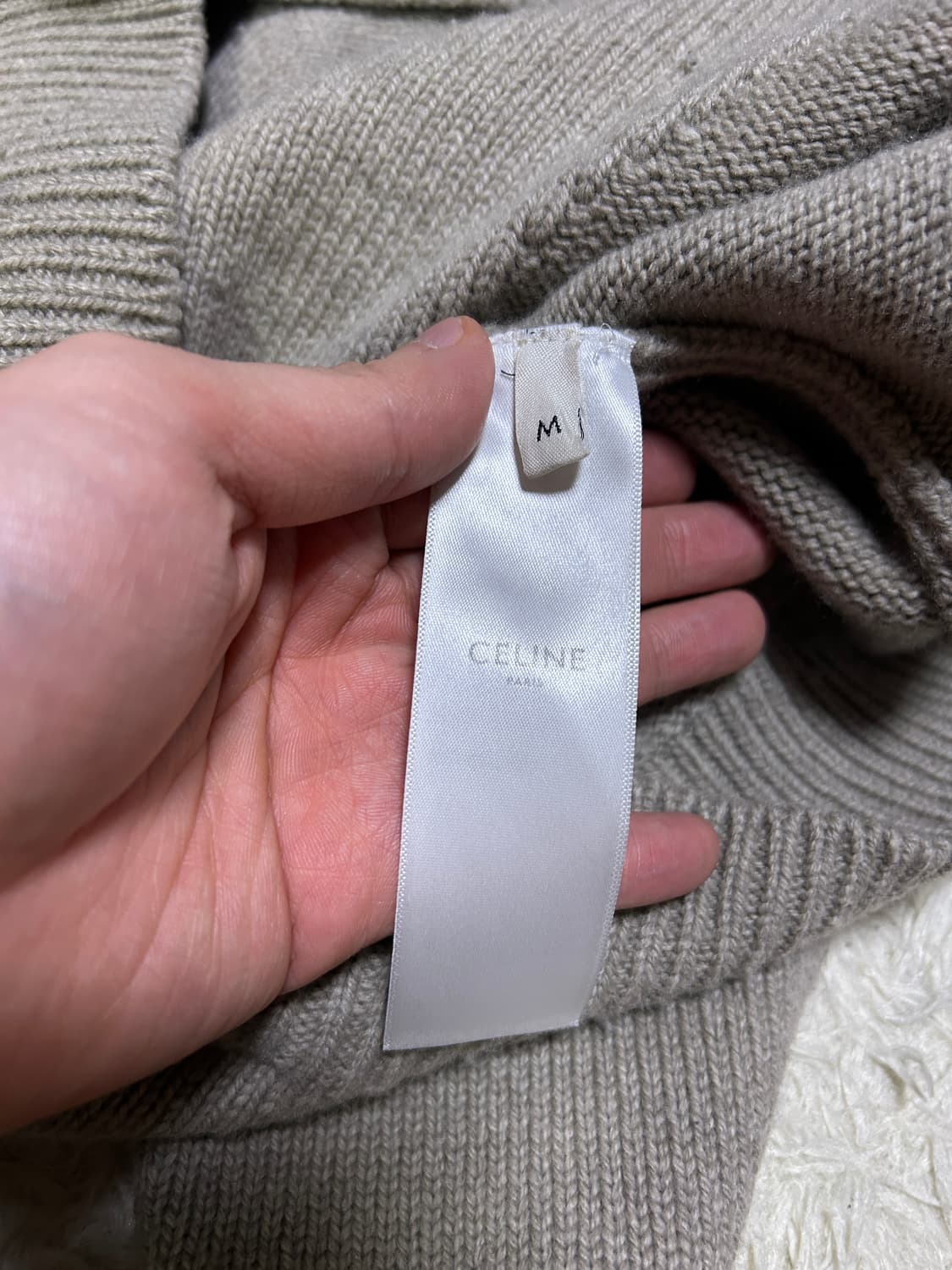 [M, 새상품급] 셀린느 트리오페 울 캐시미어 니트 후드 상품이미지5