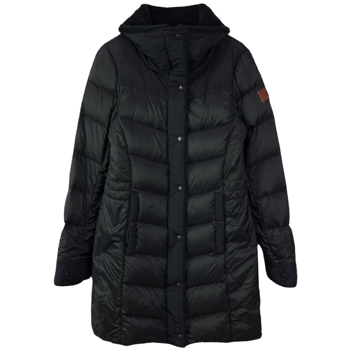 [노스페이스] 구스다운 슬림핏 롱패딩 블랙 M16828 상품이미지2