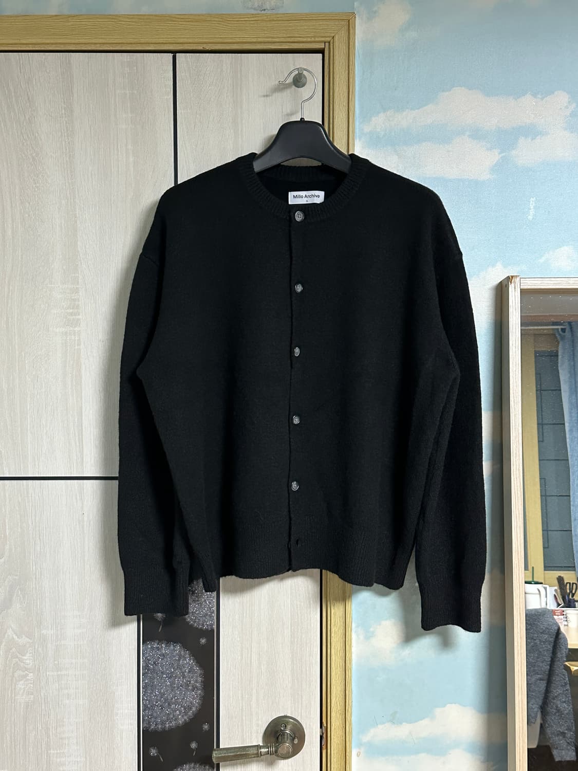 (XL) 밀로아카이브 크롭 무브 가디건 [블랙] 상품이미지2
