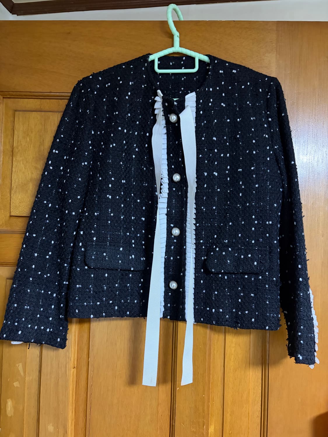 블랙 트위드 투피스 상품이미지2