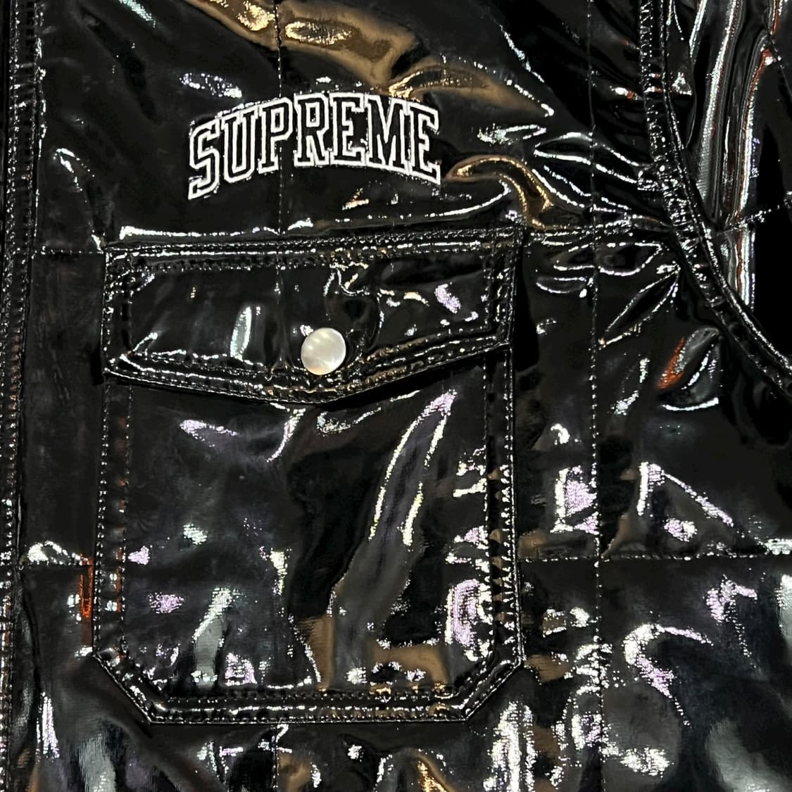  18ss 슈프림퀄티드 페이턴트 워크 자켓 y14029 상품이미지5