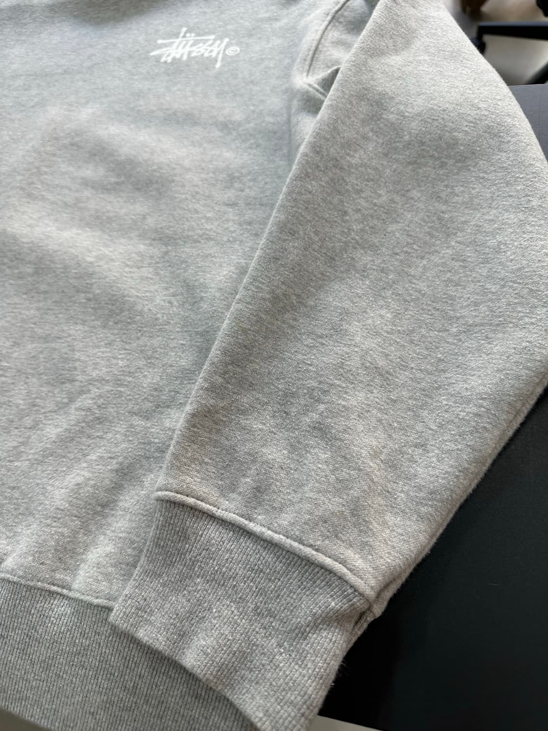 스투시 백로고 맨투맨 그레이 상품이미지7