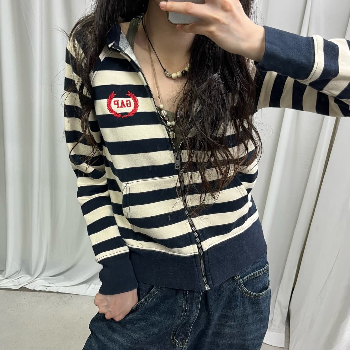 Gap stripe hood zip-up 상품이미지3