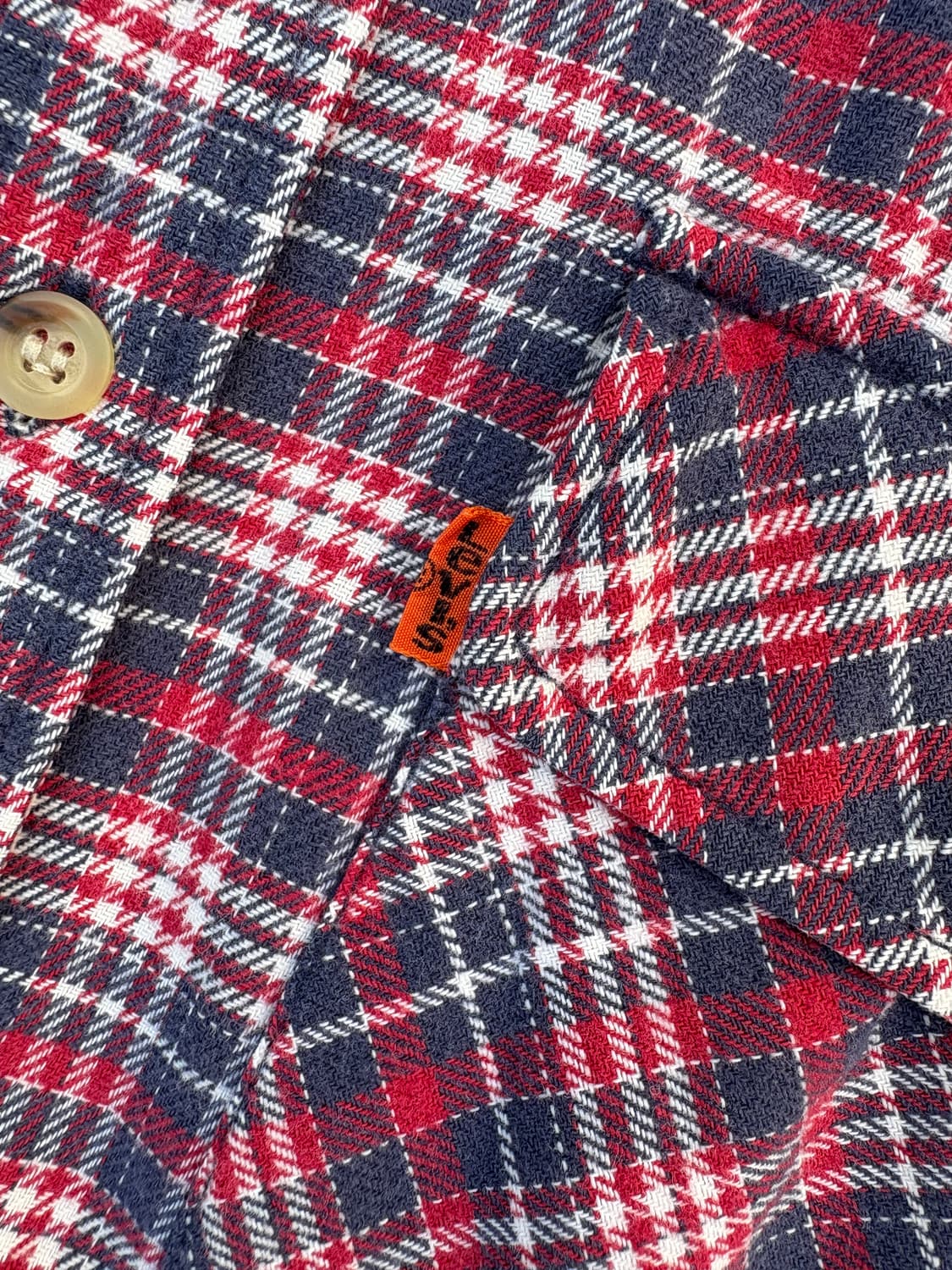 90s 리바이스 오렌지탭 플란넬 셔츠 상품이미지3