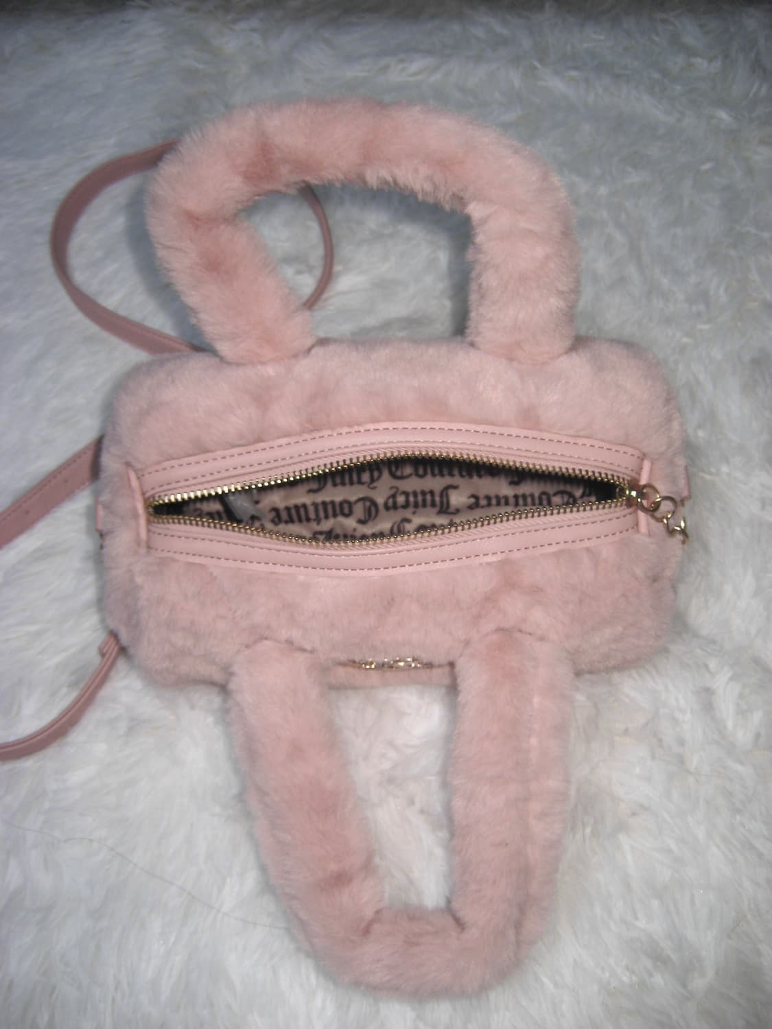 쥬시꾸뛰르 핑크 퍼 크로스백 가방 상품이미지8