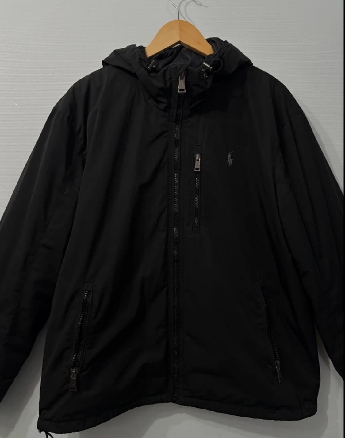 폴로 블루종 후드 패딩 XL 블랙 상품이미지2
