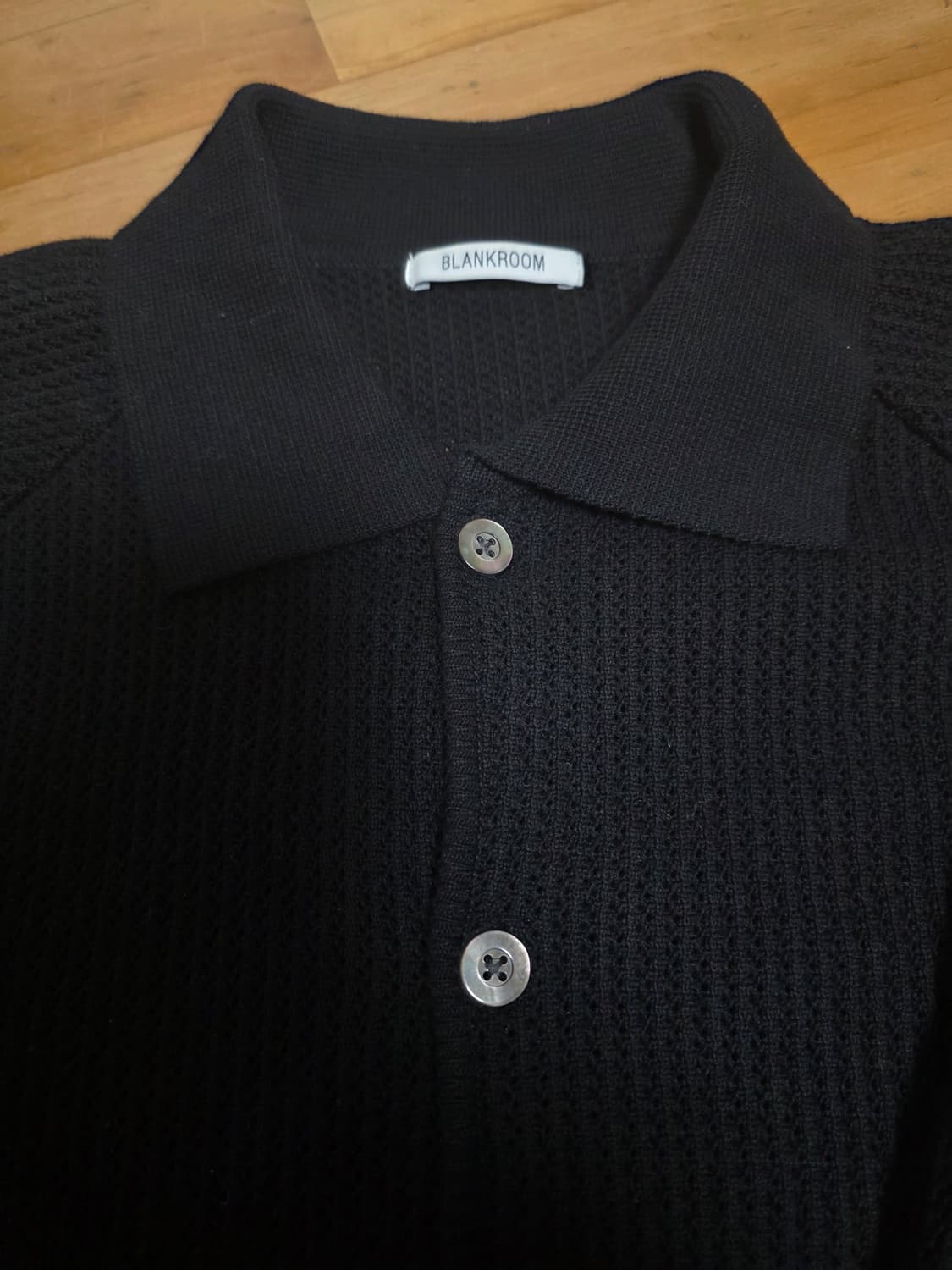 블랭크룸 래글런 카라 가디건 - 블랙 (1) 상품이미지5