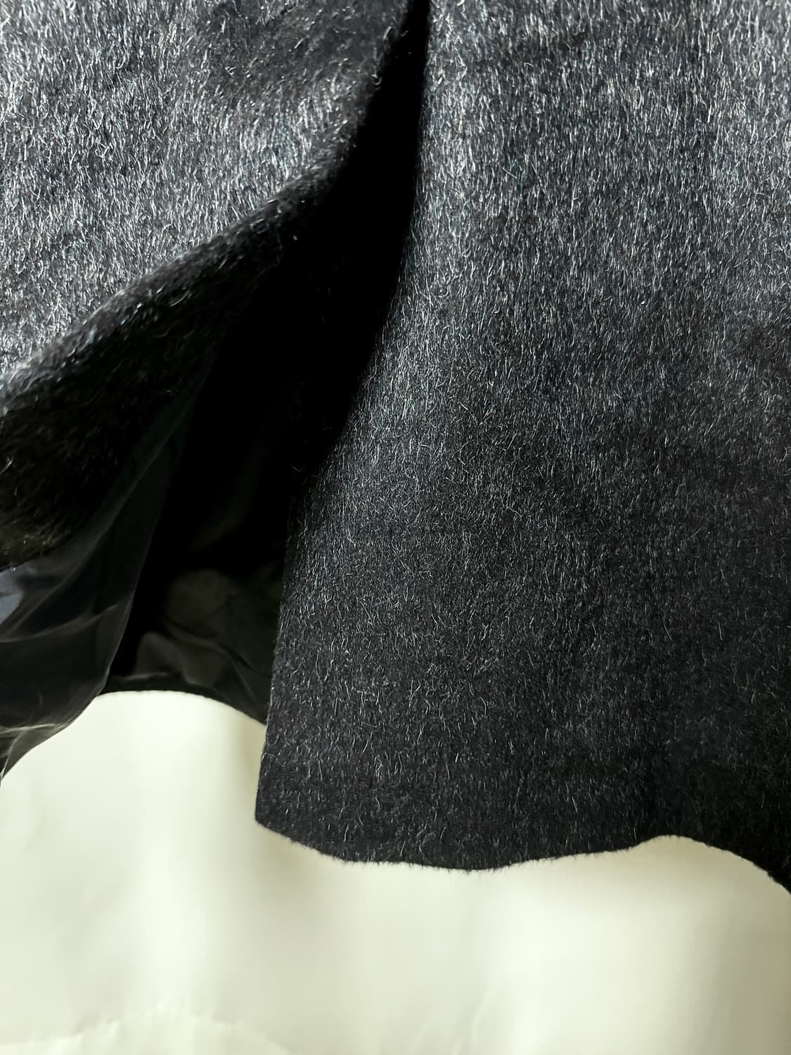 RAF SIMONS Mohair 블루블랙 다이아 싱글 코트 상품이미지10