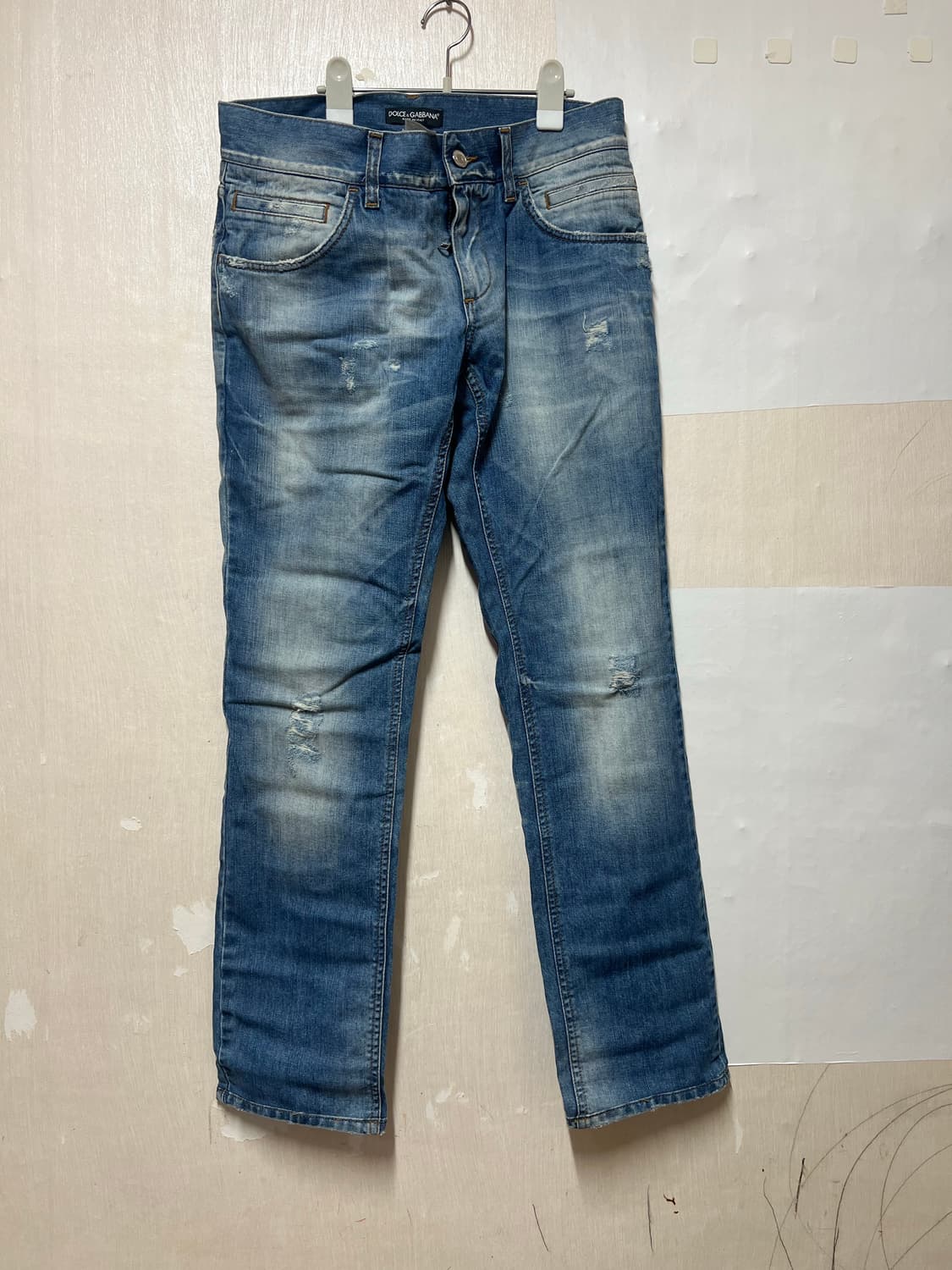 돌체앤가바나 데미지 진 14 골드 핏 청바지 46사이즈 상품이미지2