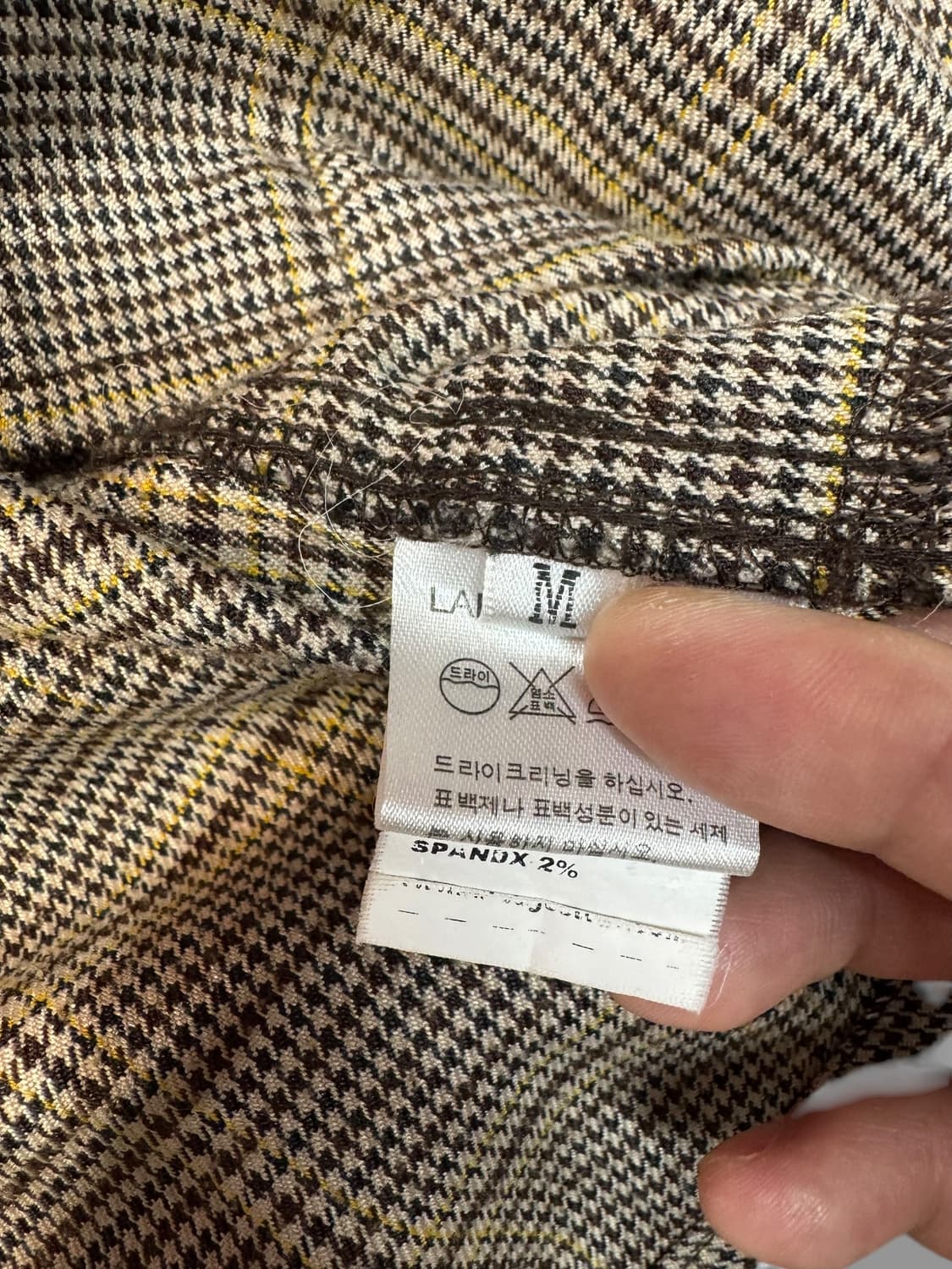 라퍼지스토어 오버핏 체크 브라운 셔츠 자켓 (M)  상품이미지6