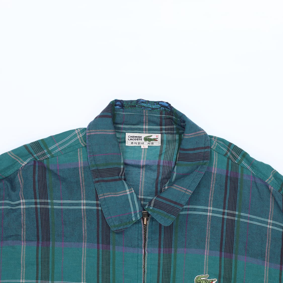 [L] 라코스테 빈티지 체크 블루종 자켓 0112J 상품이미지4
