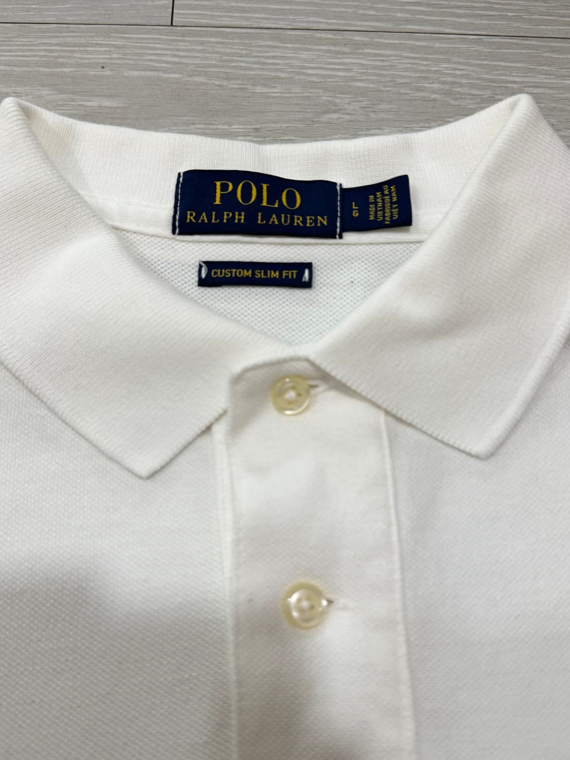 폴로 랄프로렌 빅포니 화이트 카라티 L 상품이미지3