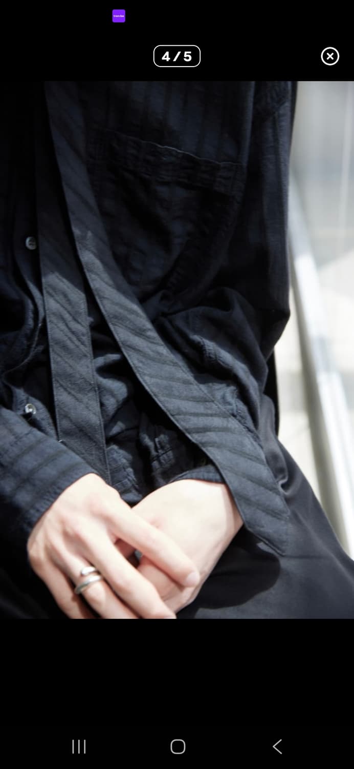 해칭룸 타이 스트라이프 셔츠  상품이미지4