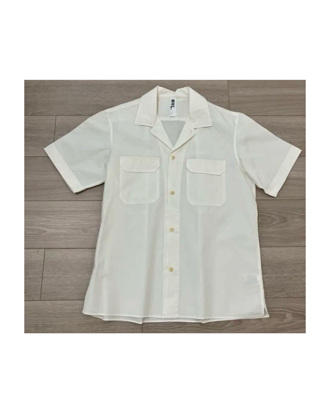 MHL 마가렛호웰 오픈카라 반팔 셔츠 L 상품이미지1