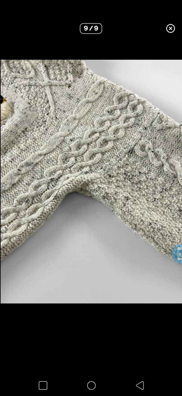 빈티지 양 자수 아란 케이블 스웨터 상품이미지9