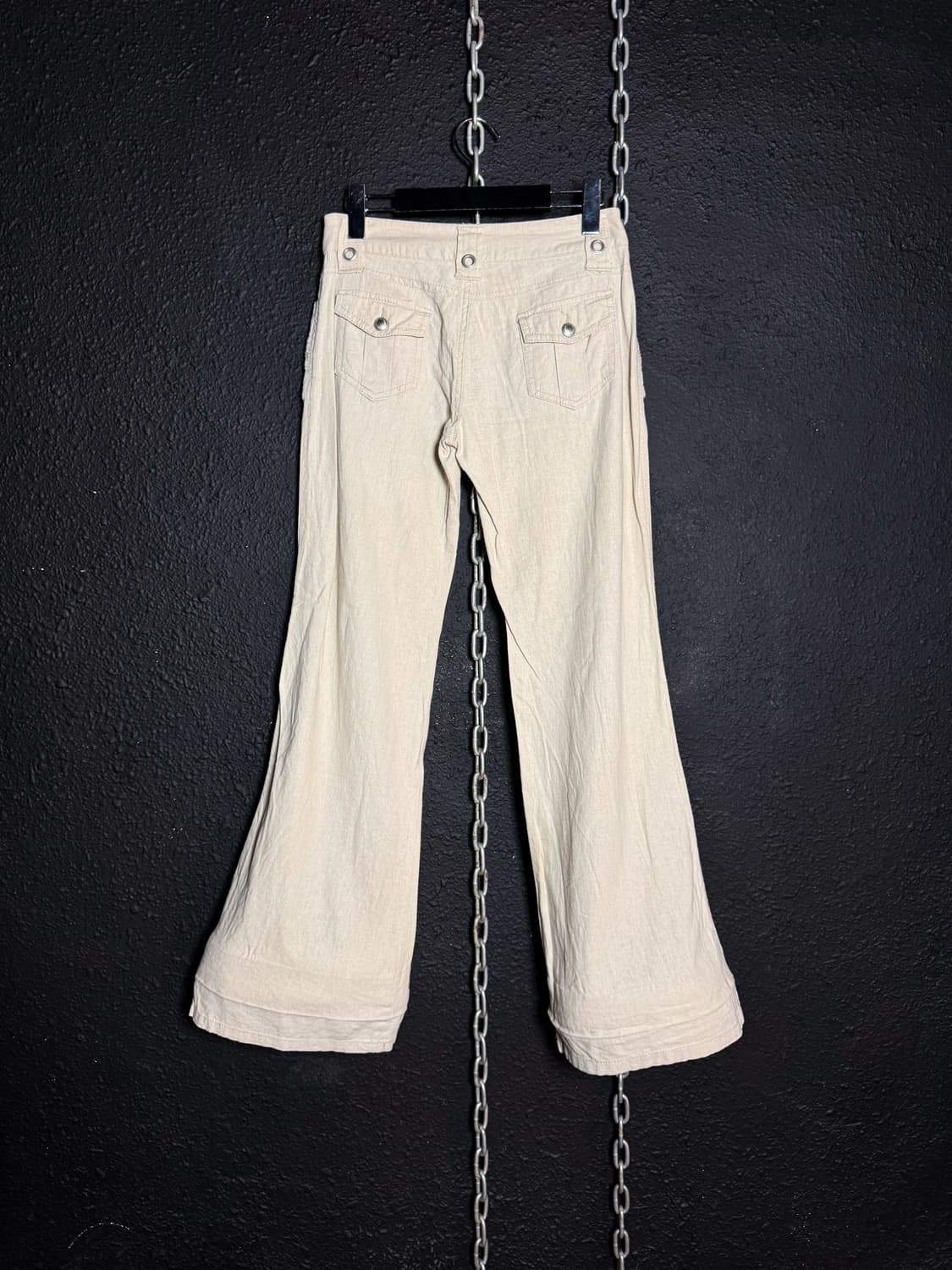 Beige linen flare pants 상품이미지4