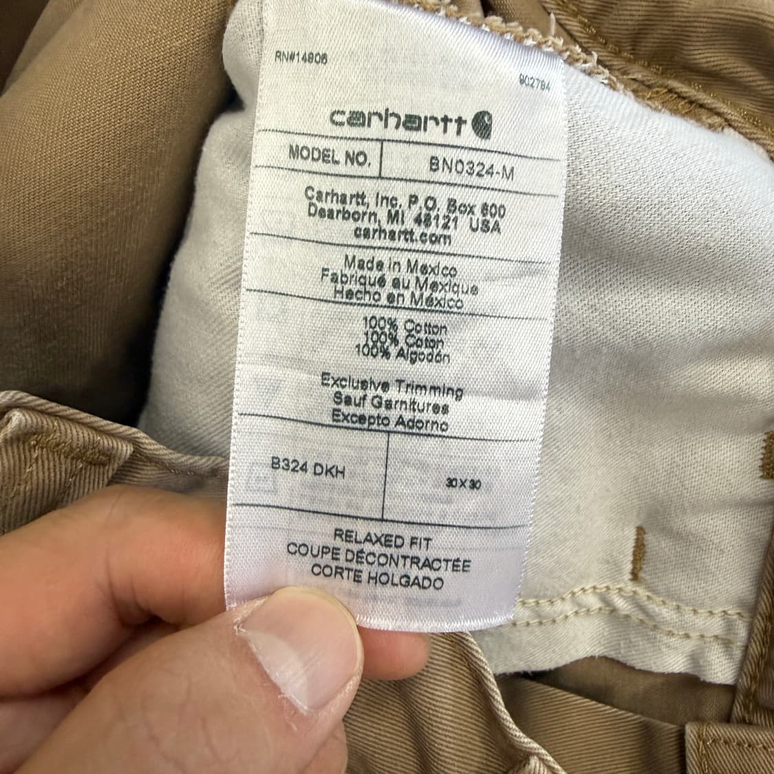 (30)칼하트 Carhartt 싱글니 카펜터 팬츠(베이지) 상품이미지5