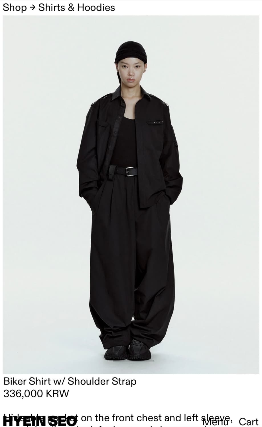 혜인서 Biker Shirt w/ Shoulder Strap 상품이미지1