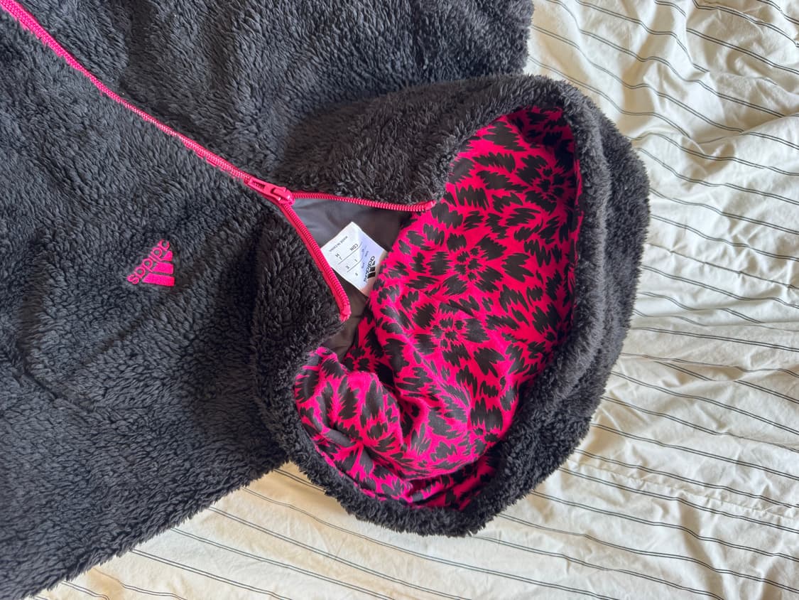 아디다스 핑크 호피 후리스 상품이미지1