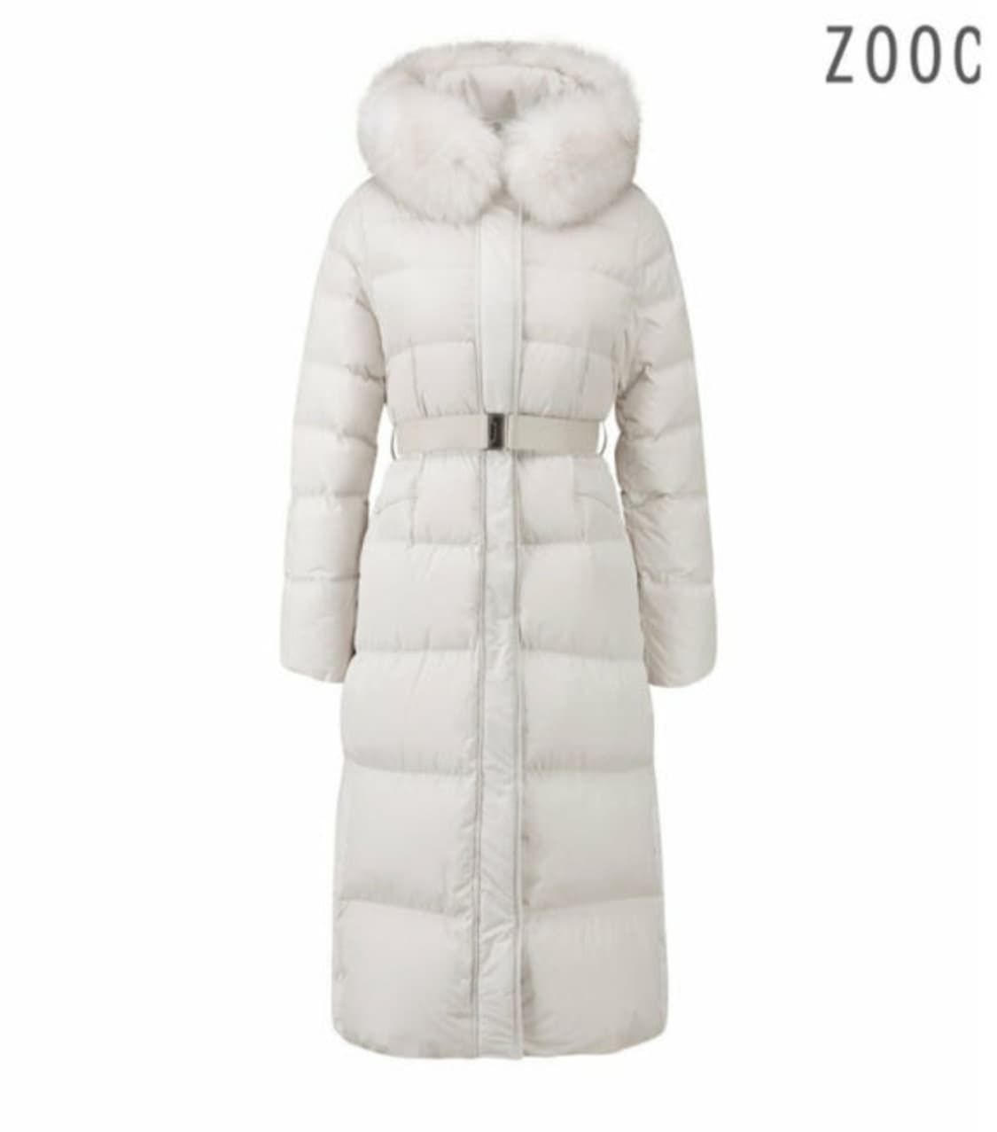 쥬크 ZOOC 벨티드 슬림핏 롱 구스 다운패딩
아이보리 사이즈55 새상품 상품이미지1