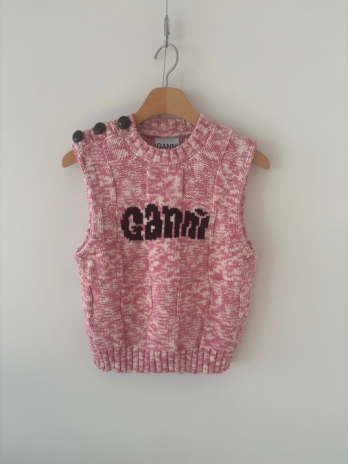 GANNI 가니 버튼 니트 베스트 (사이드 S / 상태좋음) 상품이미지1