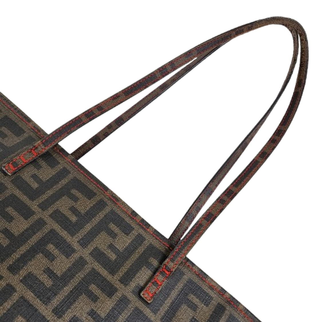 정품 펜디 주카 PVC 타바코브라운 스티치 쇼퍼백 상품이미지8