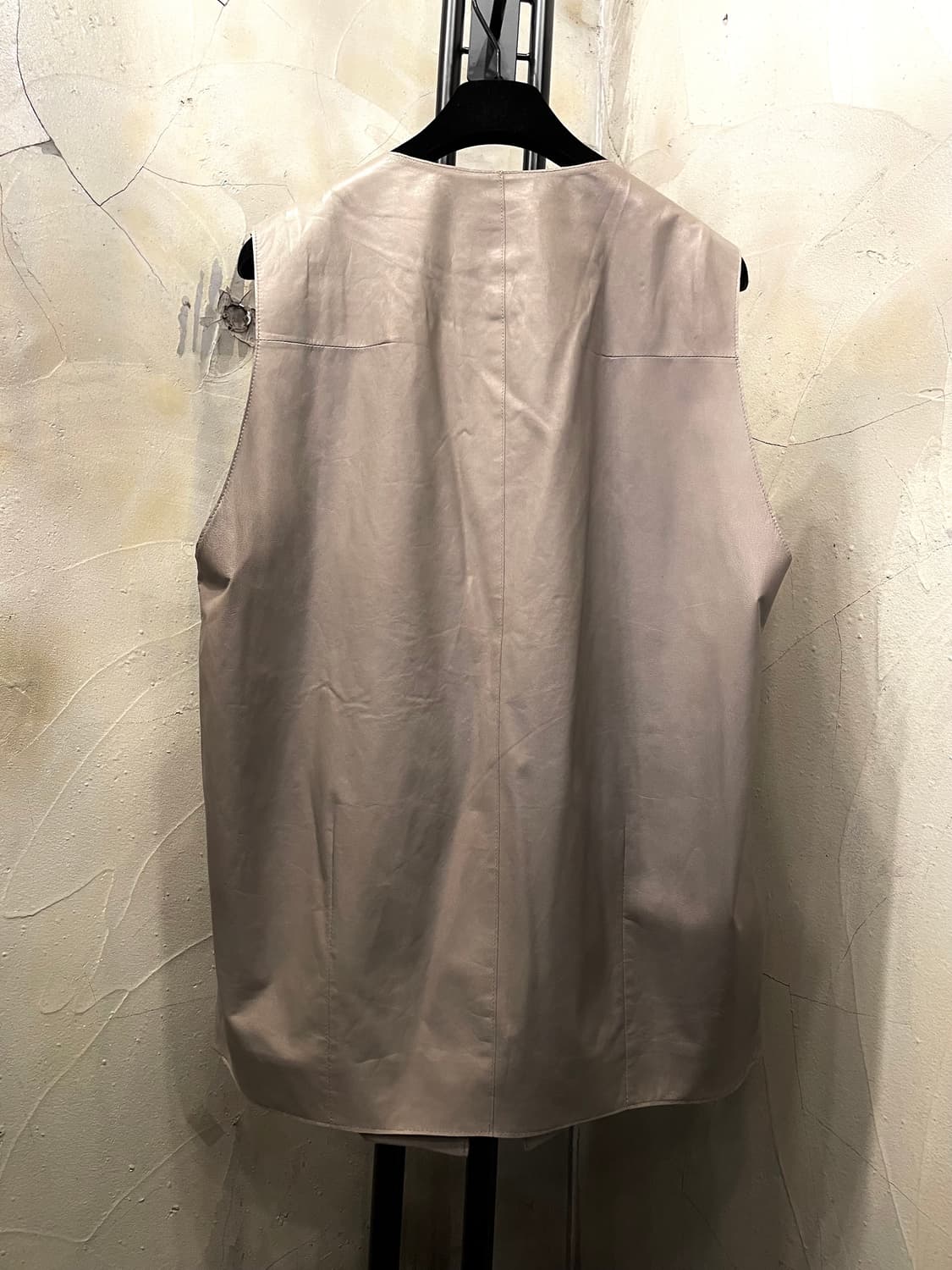 르베이지 아주 얇은 양가죽 베스트 66 상품이미지2