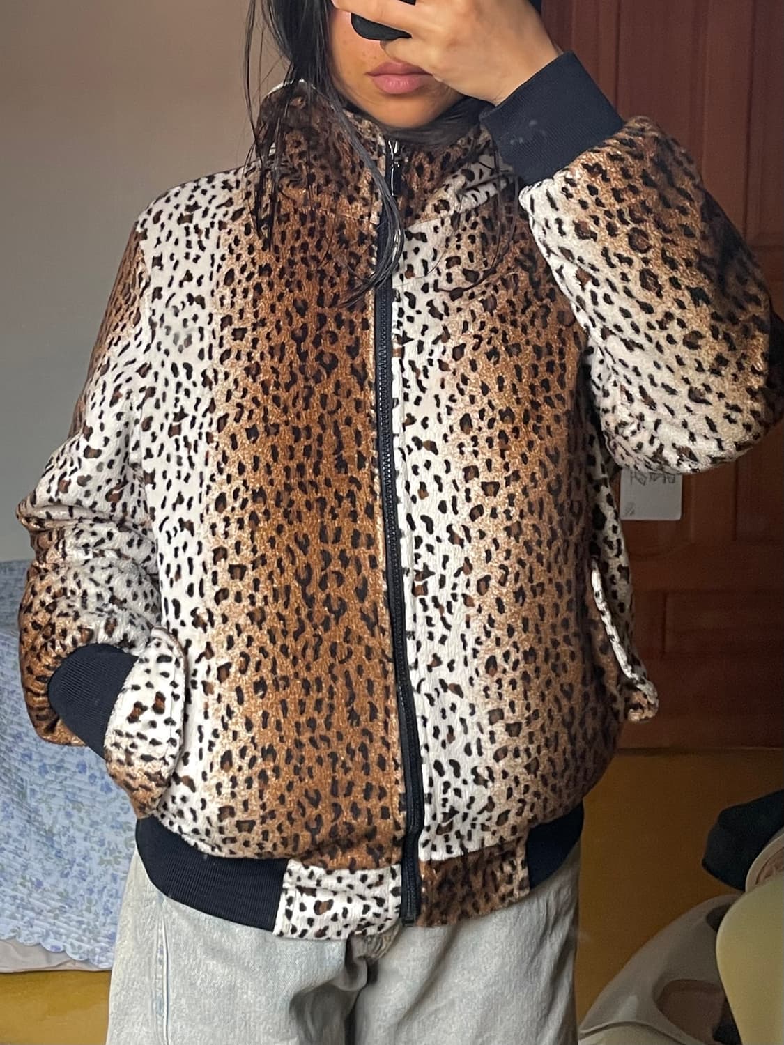 래오파드 후드 점퍼 상품이미지6