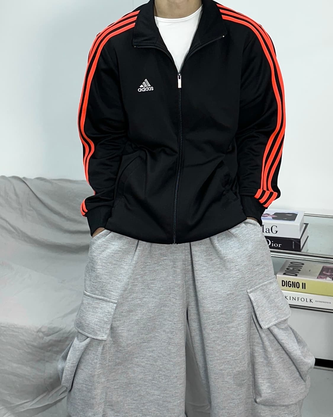 아디다스 블랙 트랙탑 져지 100 상품이미지1