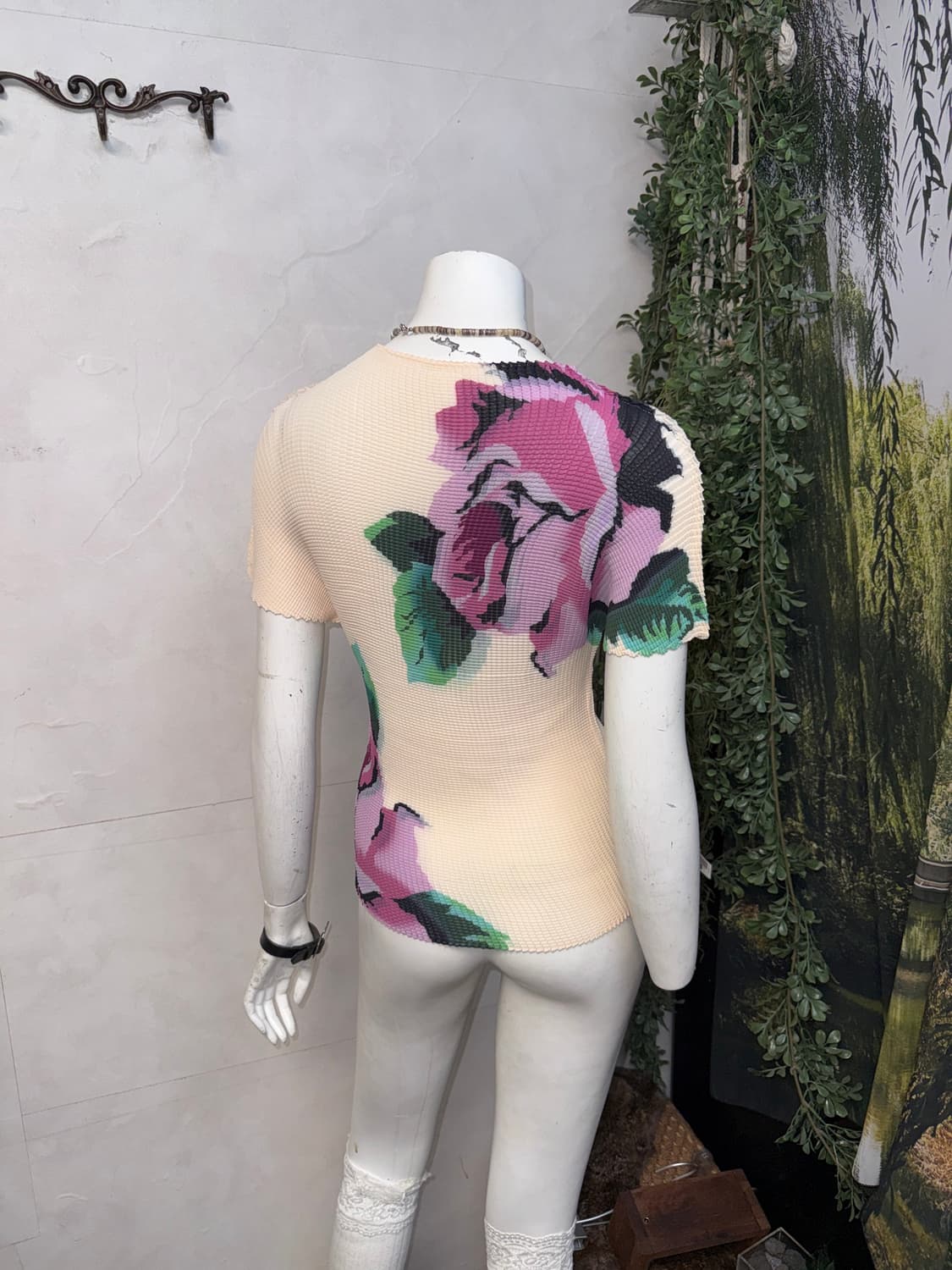 Ivory rose stretch pleats half t 상품이미지6