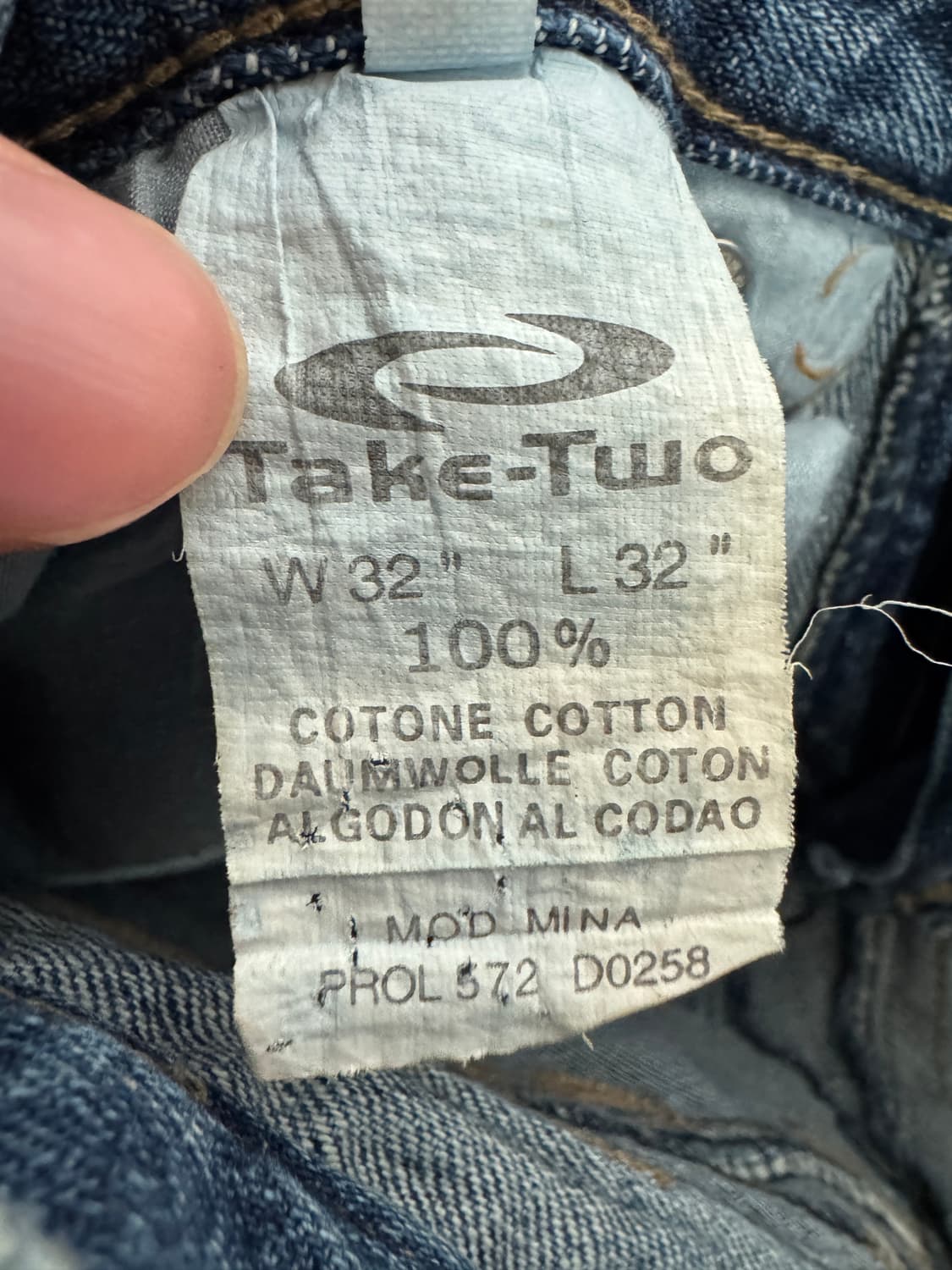 테이크원 빈티지 자수 펑키 데님팬츠 31.4 상품이미지4