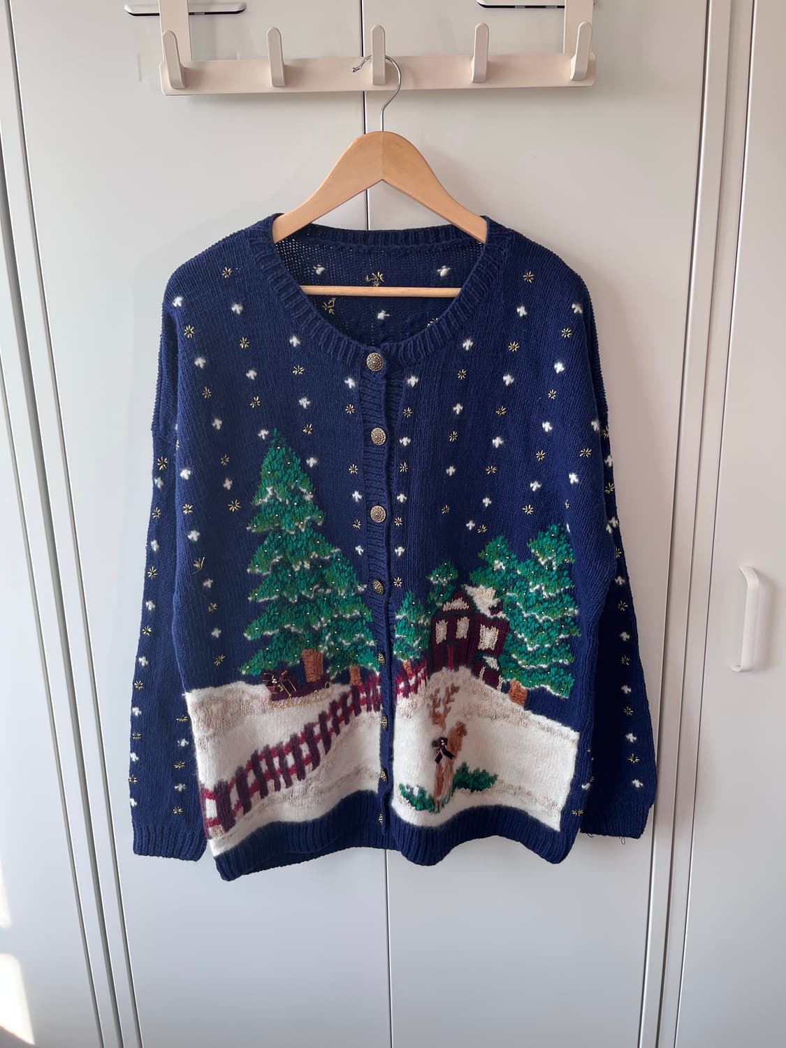 Northern treasures 크리스마스 겨울 풍경 니트 가디건  상품이미지5