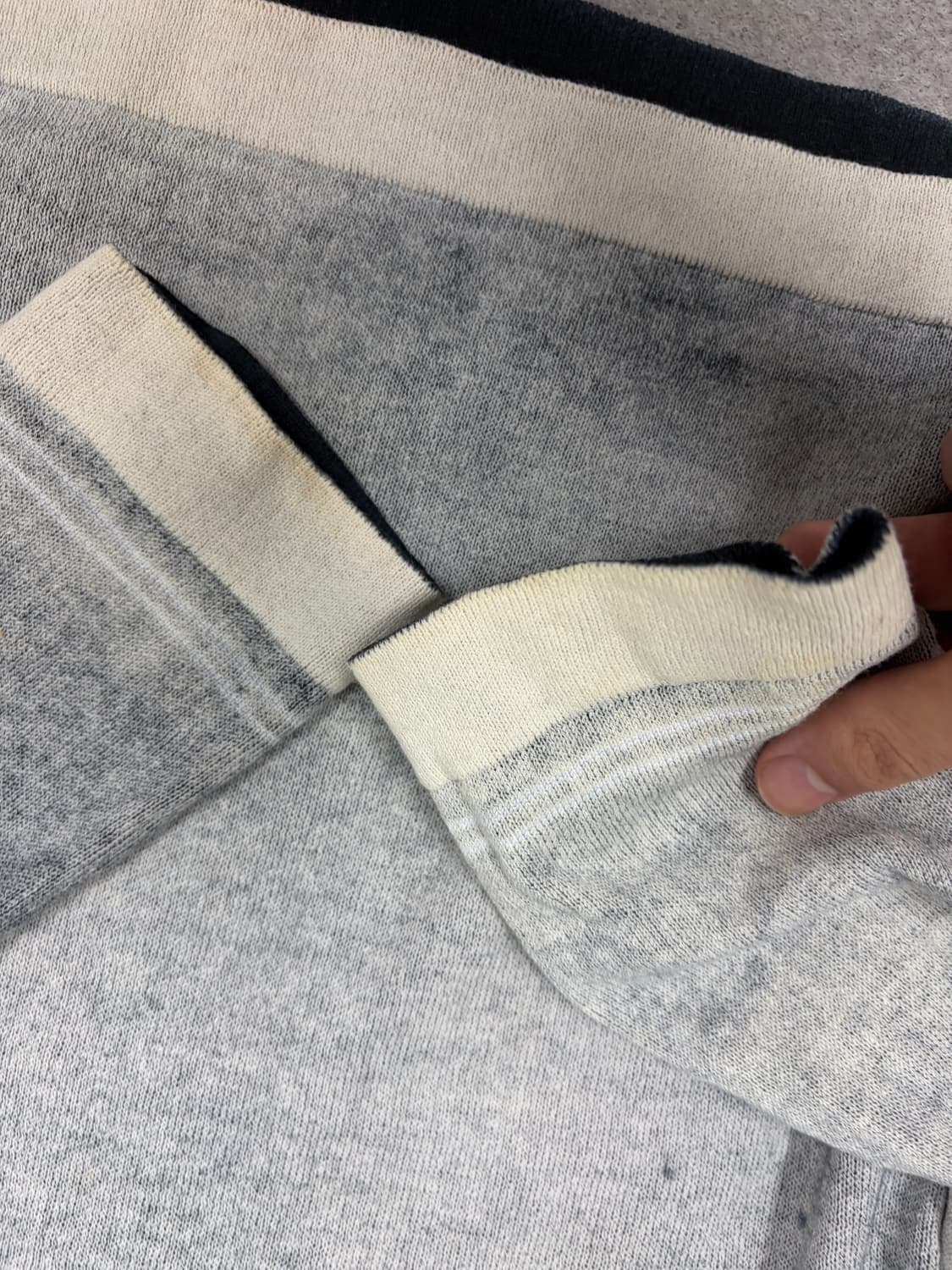 스톤아일랜드 투톤 니트 L 상품이미지4