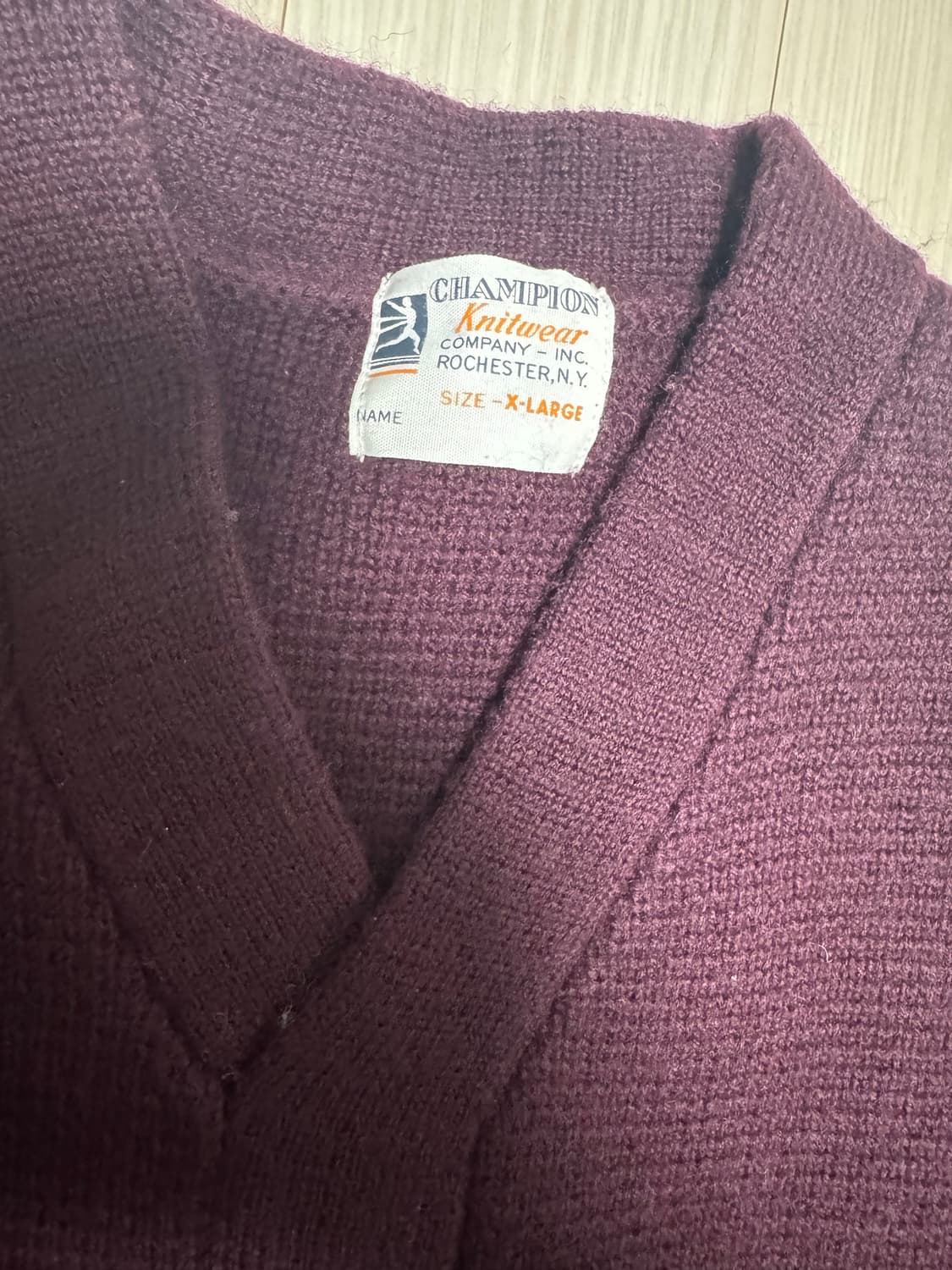 챔피온 로체스터 니트 버건디 XL 상품이미지2