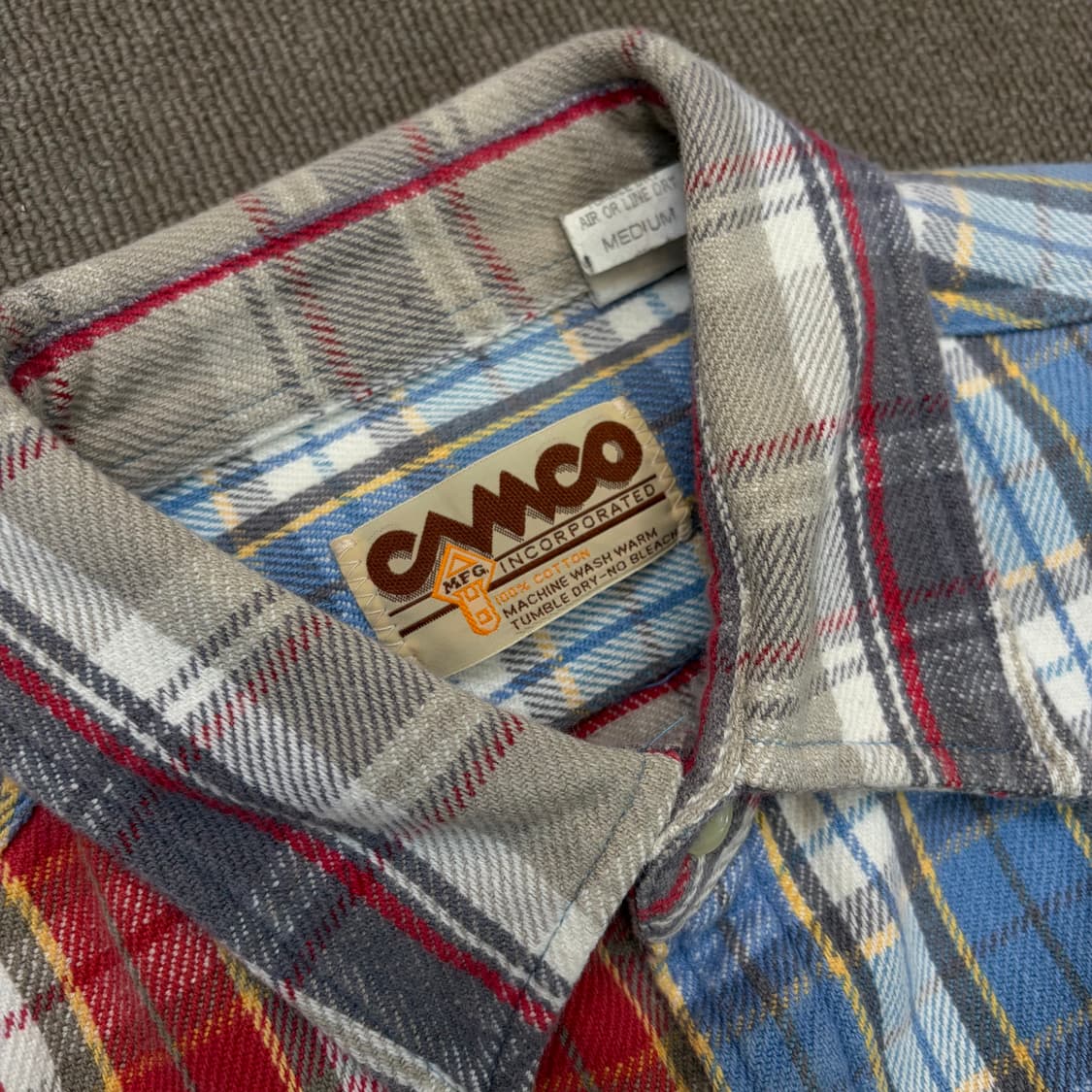 camco 배색 체크 헤비 플란넬 셔츠 m  상품이미지2