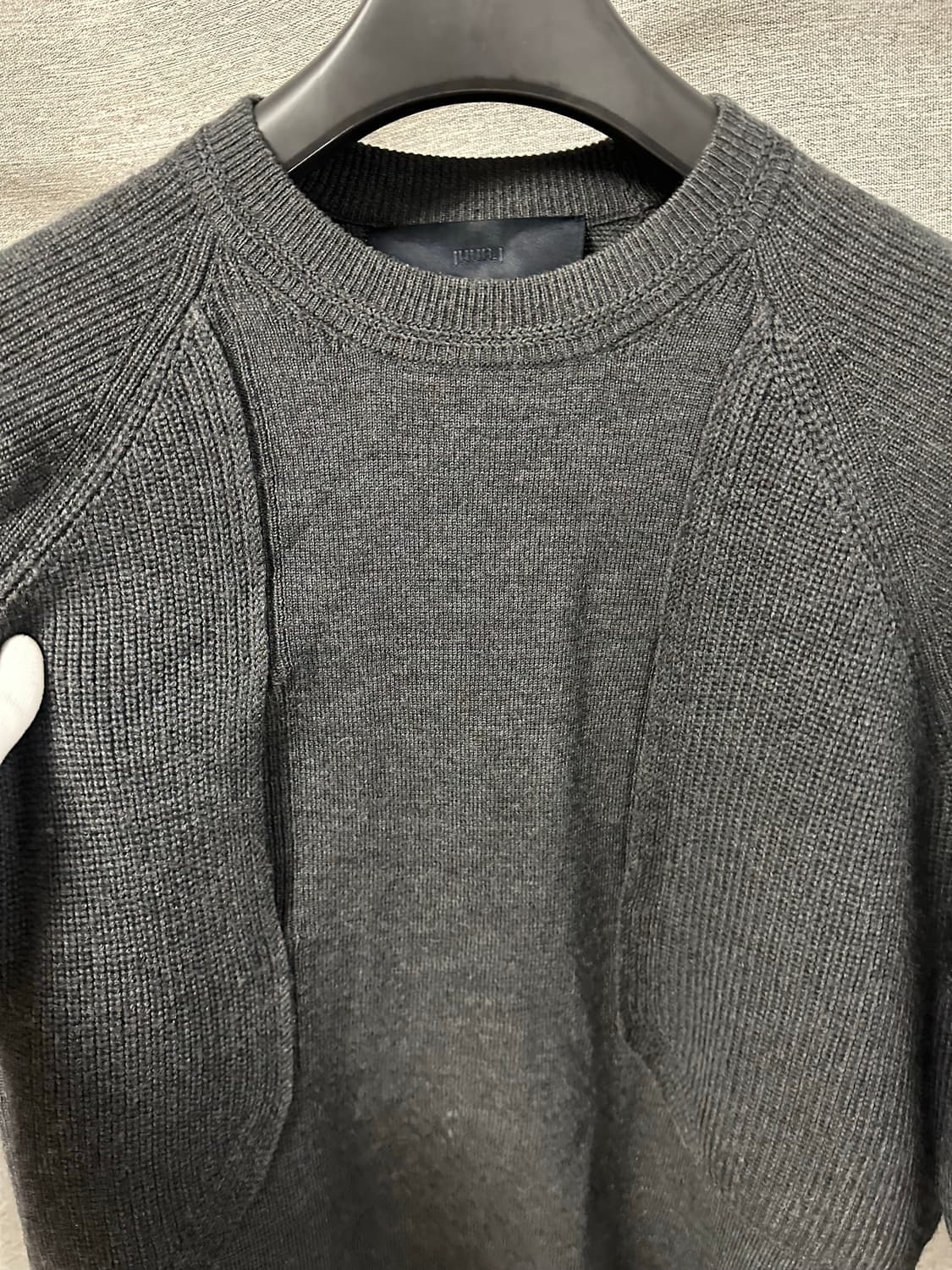 준지 디테일 니트 다크그레이 (S) 상품이미지3