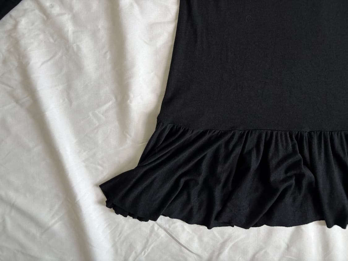 Black half neck long sleeve top 상품이미지2