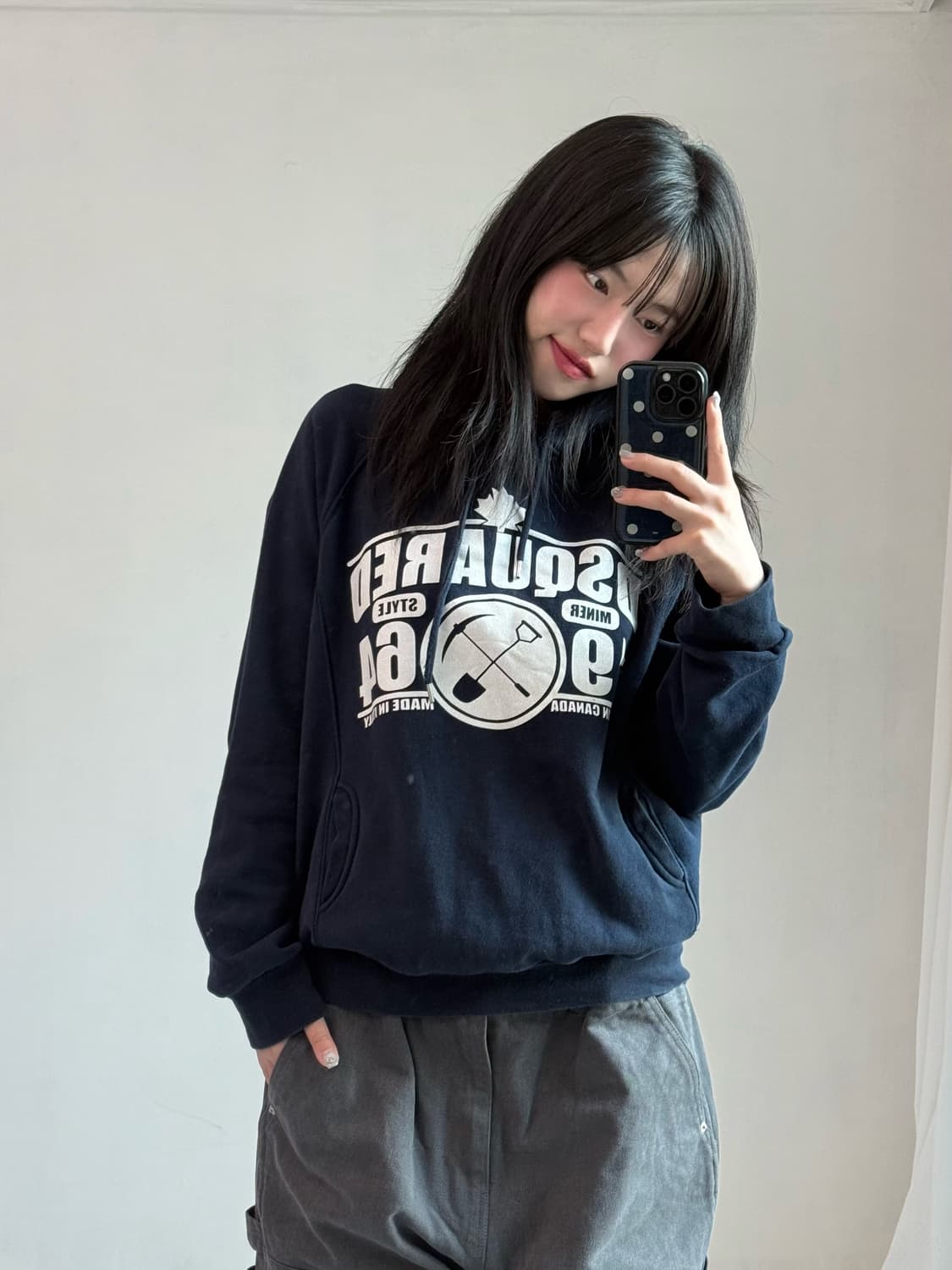 디스퀘어드 네이비 후드티 상품이미지2