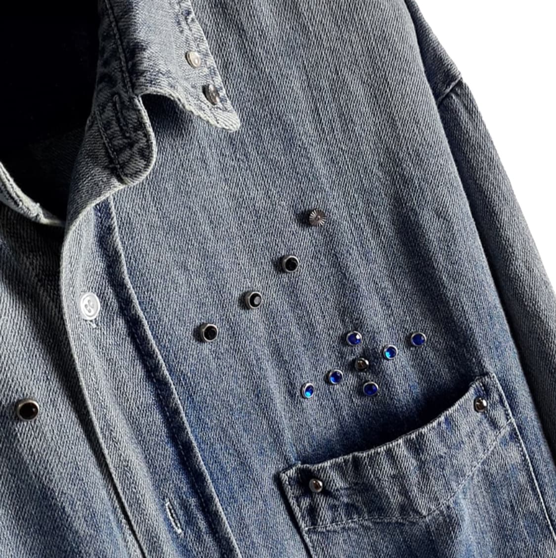 가키하라 웨스턴 워싱 데님셔츠 3회착 특가 상품이미지4