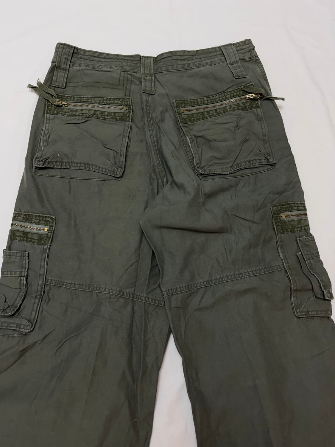 지스타 로우 멀티포켓 와이드 카고팬츠 카키 올리브 상품이미지4