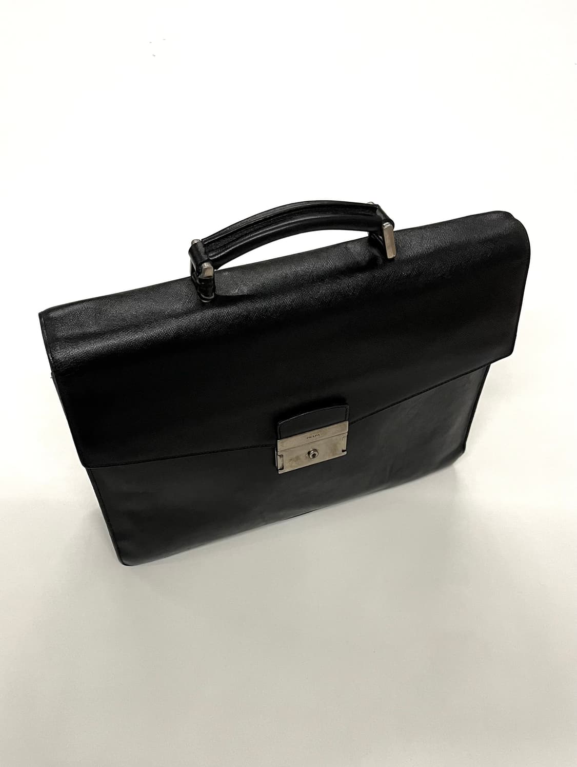 프라다 1998 아카이브 사피아노 레더 브리프 케이스 상품이미지4