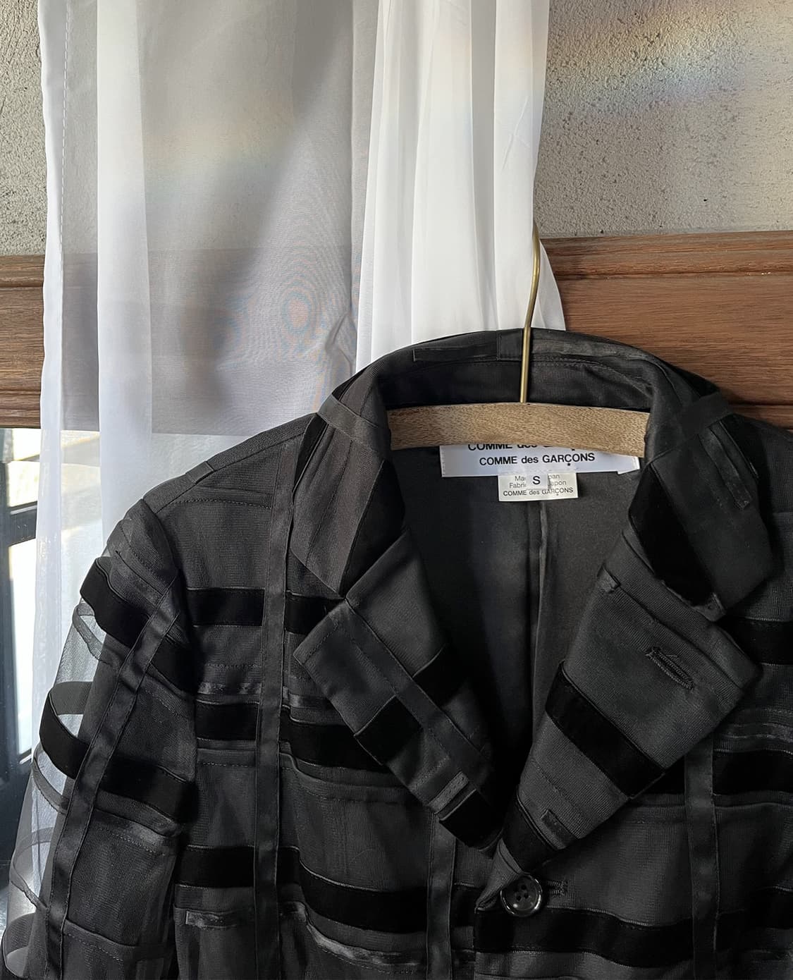 COMME DES GARCONS striped velvet jacket 상품이미지5
