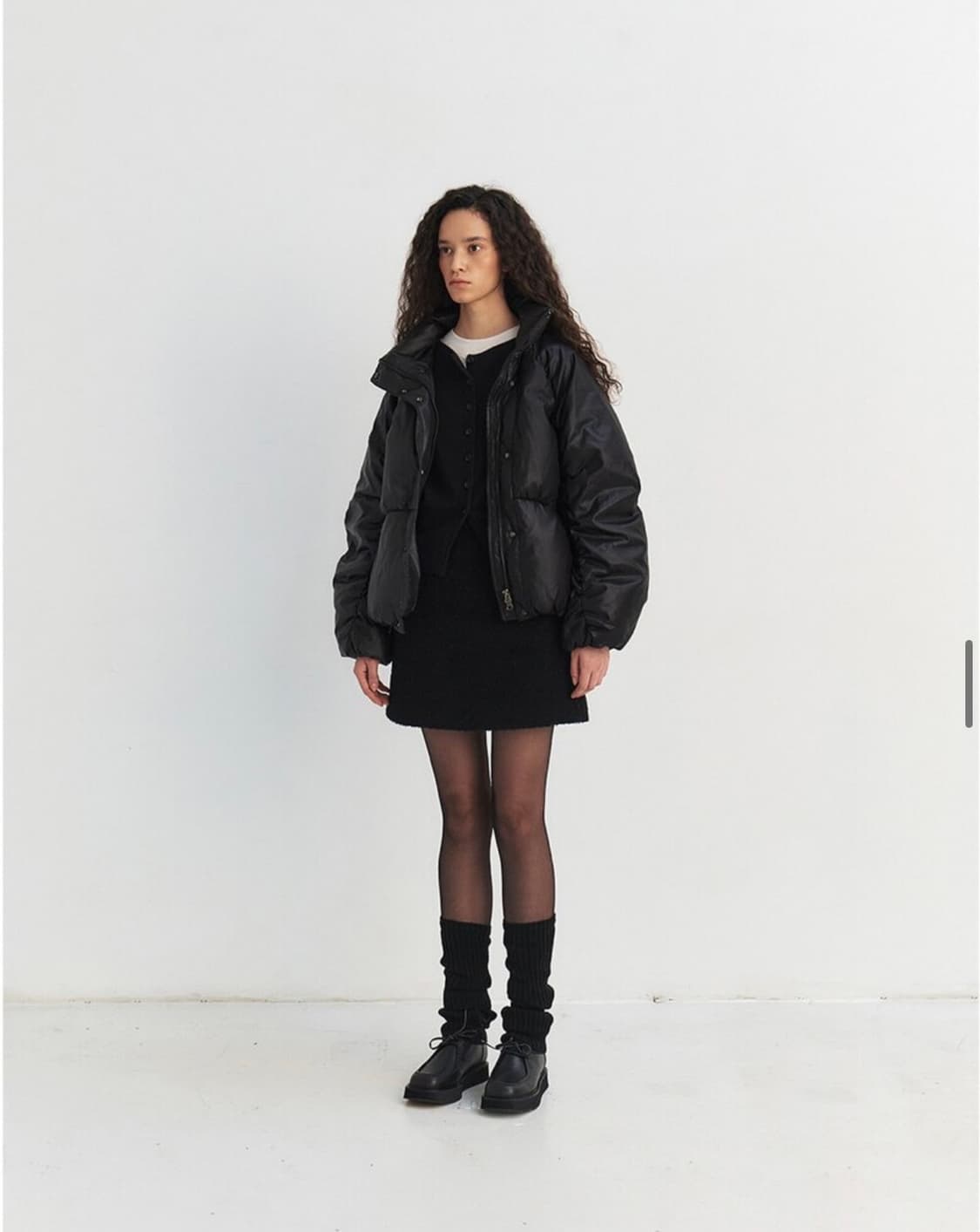 모한 구스다운패딩 블랙 상품이미지4