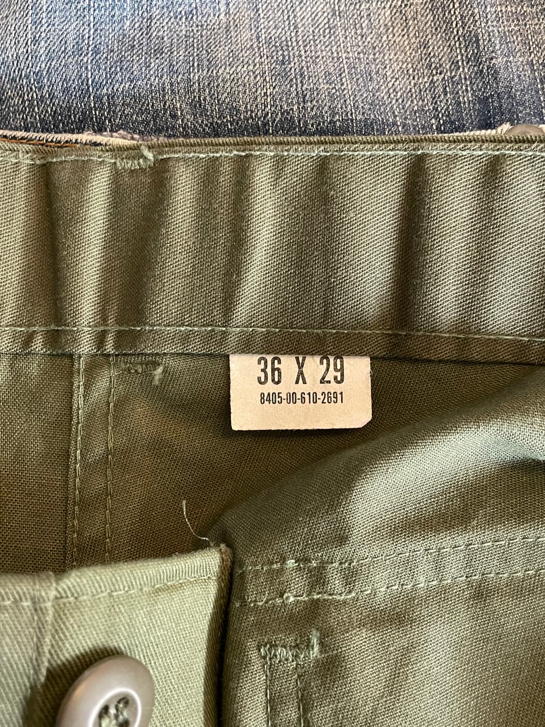 미군 og-507 퍼티그 카키 팬츠바지 상품이미지2