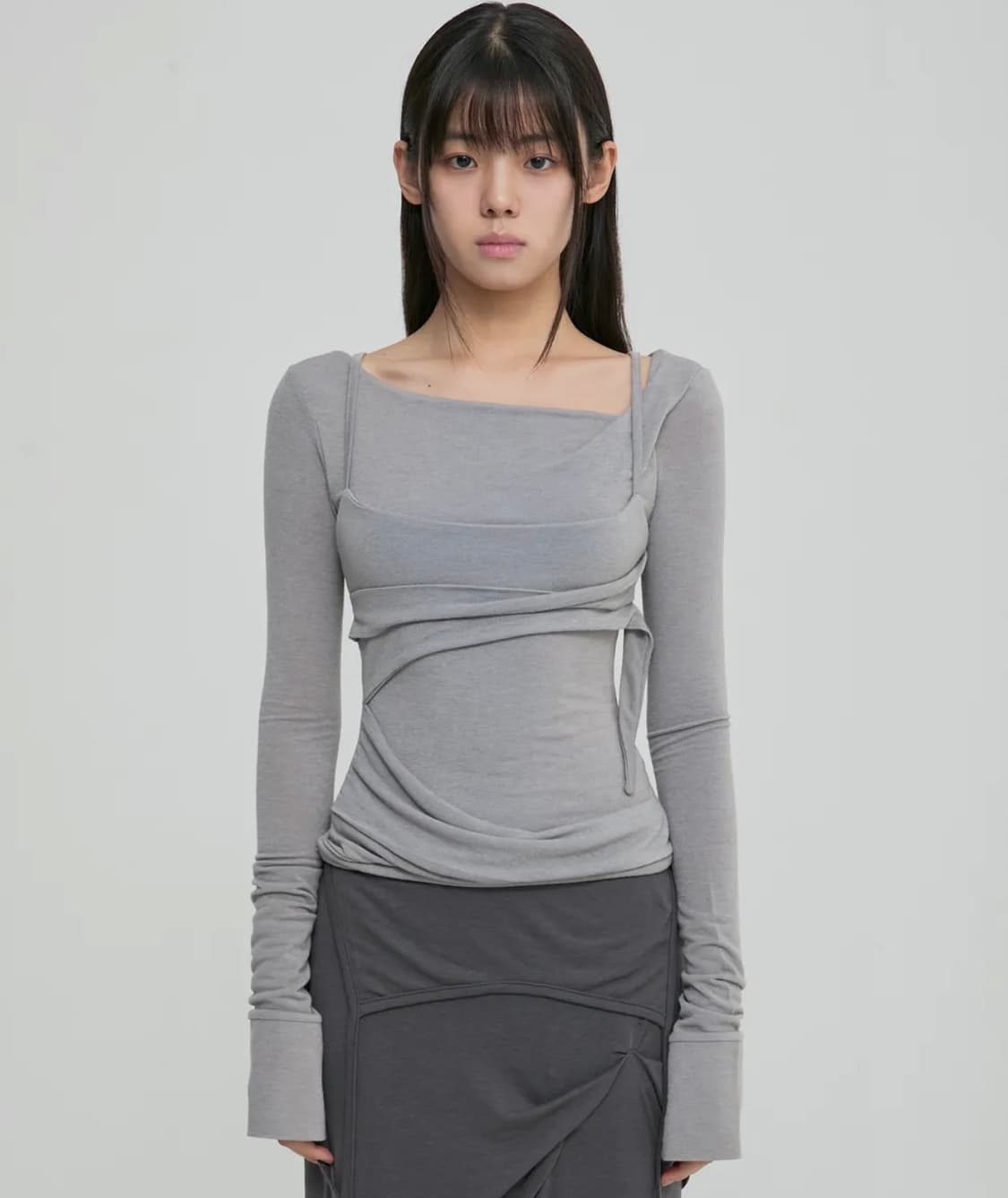Layered Bustier Long Sleeve 상품이미지1