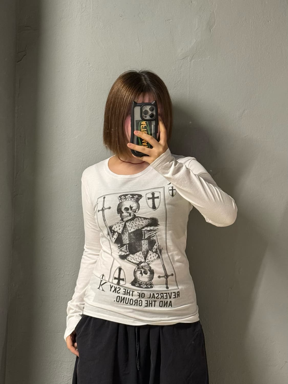 skull printing detail long sleeve 상품이미지2