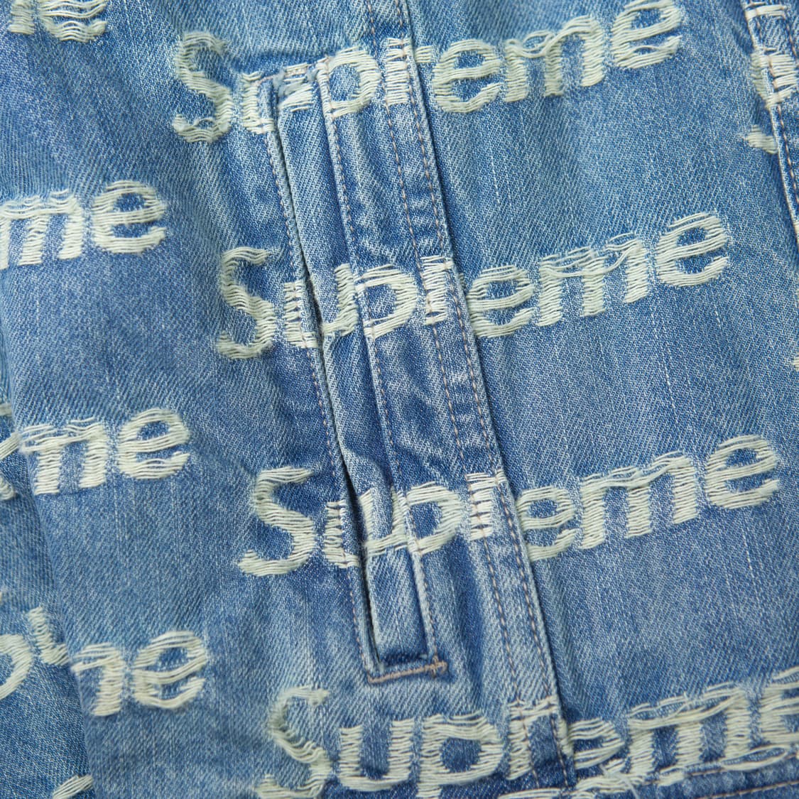 슈프림 플레이드 로고 데님 트러커 자켓 상품이미지4